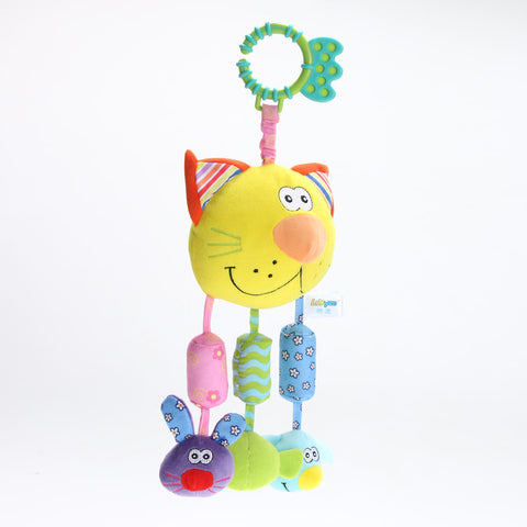 Hanging Cat Head Teether Plus Rattle