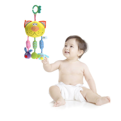 Hanging Cat Head Teether Plus Rattle