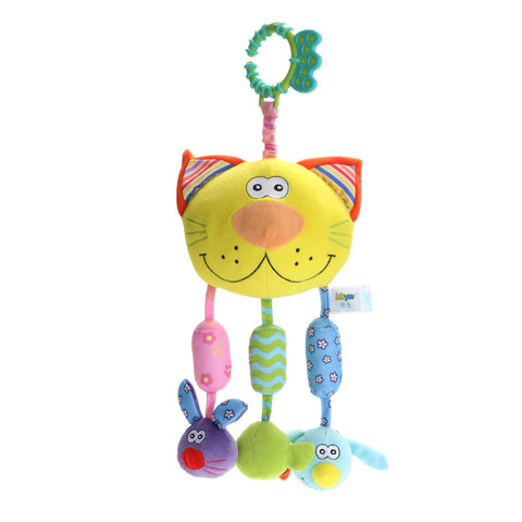 Hanging Cat Head Teether Plus Rattle